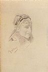 Sarah Canvas Paintings - Portrait Of Sarah Bernhardt